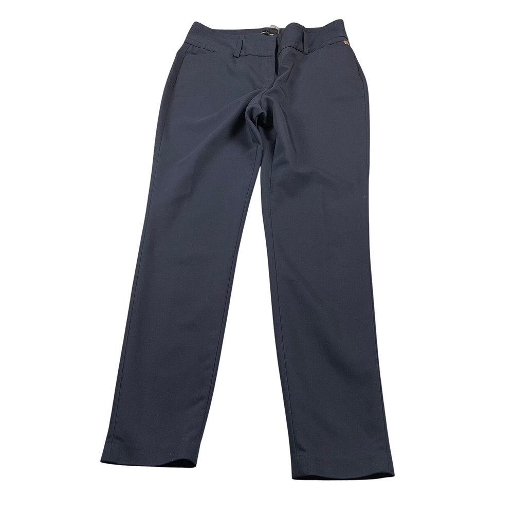 Ivanka Trump Womens Navy Blue Straight Leg Dress Pants Size 8 Stretch Workwear